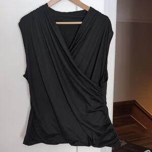 Elegant Black Wrap Top